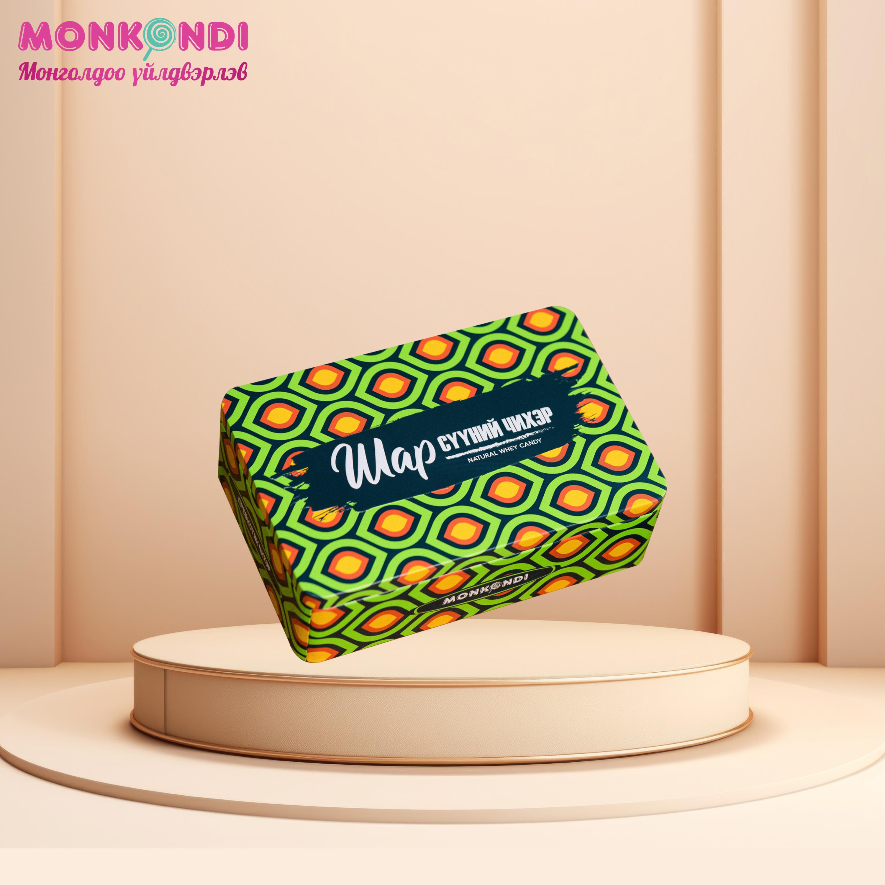 Шар сүүний чихэр /лаазтай том /